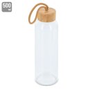 Glasflasche mit Bambusdeckel 500ml
