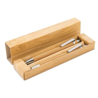 Set Kugelschreiber + Druckbleistift Bambus